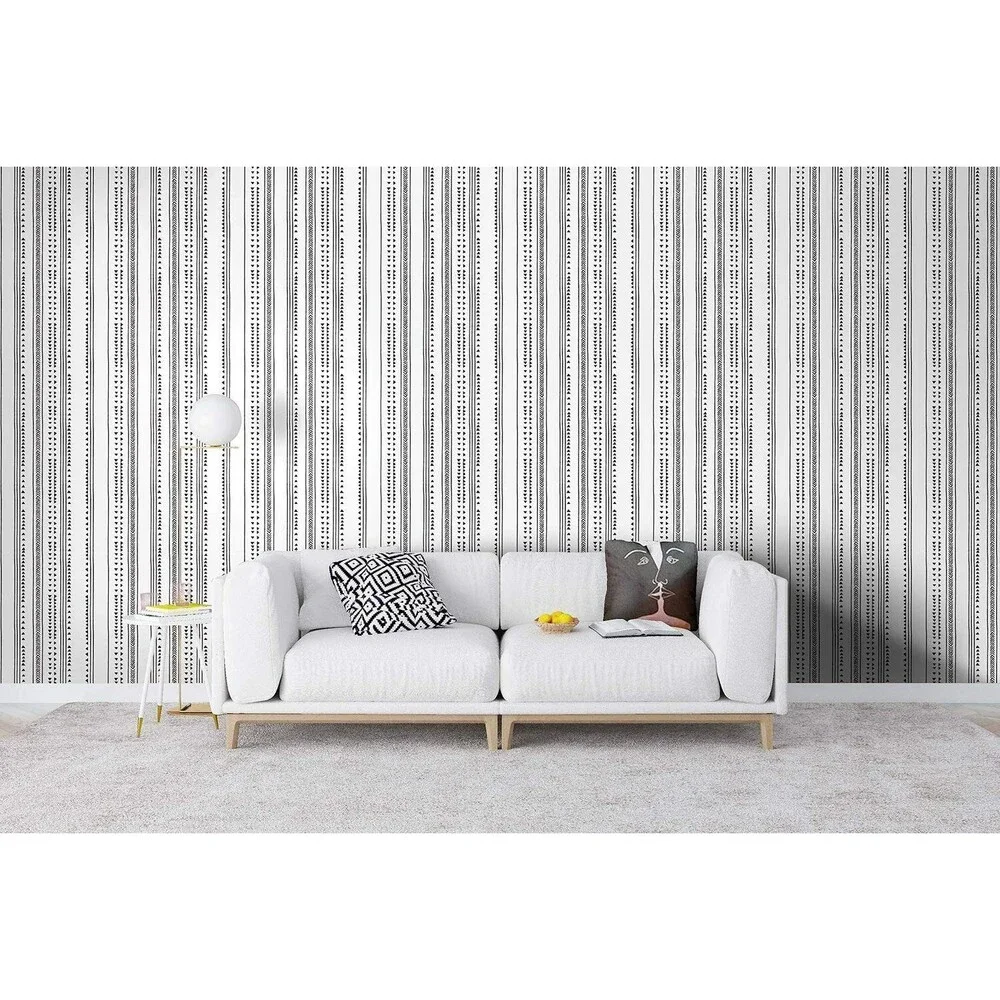 Geometric Pattern Modern Minimalist Wallpaper Self-Adhesive Peel&Stick 17.7x118